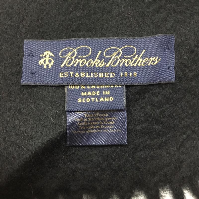 ブルックスブラザーズ BROOKS BROTHERS マフラー マフラー カシミヤ スコットランド ロゴ、文字 黒 / ブラック /  メンズ USED 古着 中古 10113641