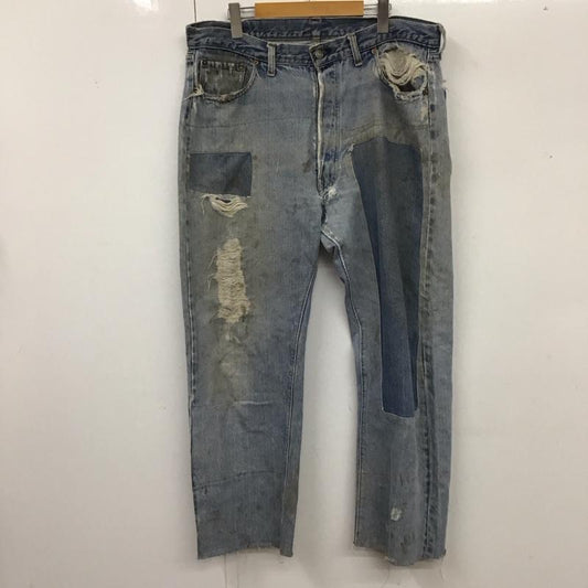 リーバイス Levi s パンツ デニム、ジーンズ 66 前期 デニムパンツ ヴィンテージ 古着 70s 40インチ ダメージ加工 インディゴ / インディゴ /  メンズ USED 古着 中古 10119546