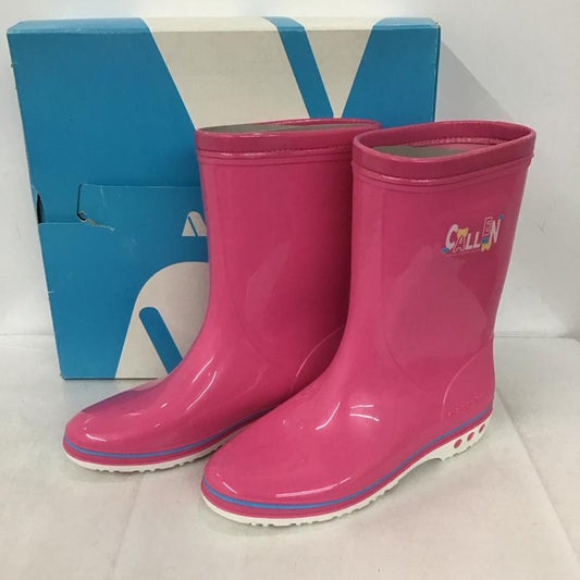 アキレス achilles シューズ シューズ OCB 0590 キッズ レインブーツ レインシューズ 長靴 箱有 22.5cm 22.5cm ロゴ、文字 桃 / ピンク /  ガールズ USED 古着 中古 10135278
