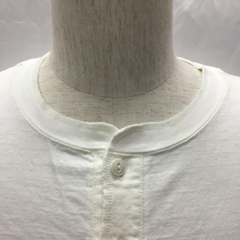 レミ レリーフ REMI RELIEF Tシャツ 半袖 ヘンリーネック L 無地 白 / ホワイト /  メンズ USED 古着 中古 10108866