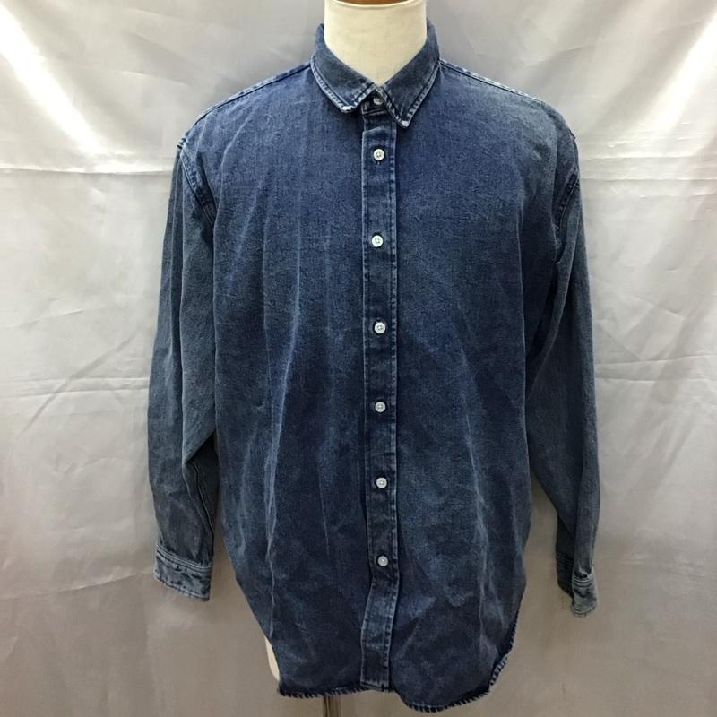 チャオパニック CIAOPANIC シャツ、ブラウス 長袖 長袖シャツ カラーシャツ 長袖カットソー デニムシャツ L 無地 インディゴ / インディゴ /  メンズ USED 古着 中古 10114376