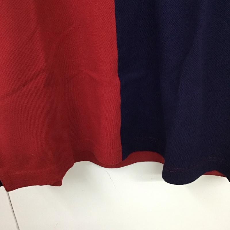 フィラ FILA ポロシャツ 半袖 半袖ポロシャツ 半袖カットソー カラーシャツ S ロゴ、文字 紺 / ネイビー / X えんじ / ワインレッド /  メンズ USED 古着 中古 10131117