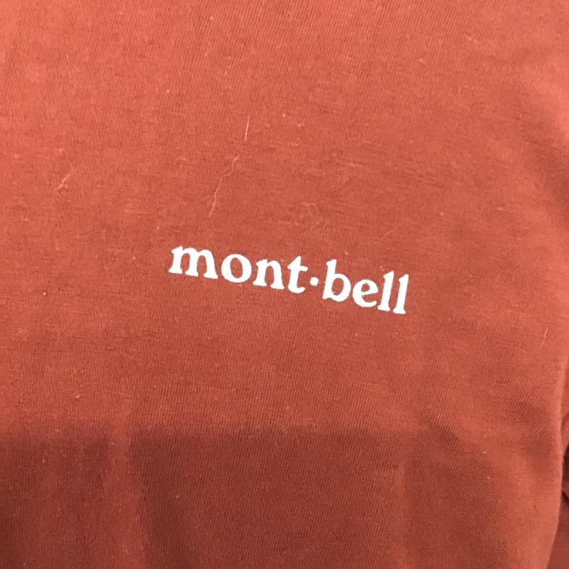 モンベル mont-bell カットソー 長袖 長袖カットソー プリントカットソー クルーネック L ロゴ、文字 茶 / ブラウン /  メンズ USED 古着 中古 10124911