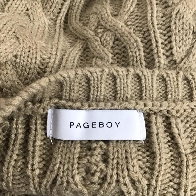 ページボーイ PAGEBOY ニット、セーター 長袖 長袖ニットカットソー ニット セーター Vネックニット FREE  茶 / ブラウン /  レディース USED 古着 中古 10124215