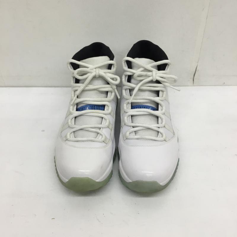 ナイキ NIKE スニーカー スニーカー AIR JORDAN 11 RETRO 378037-117 28.0cm ロゴ、文字 白 / ホワイト / X 水色 / ライトブルー /  メンズ USED 古着 中古 10122374