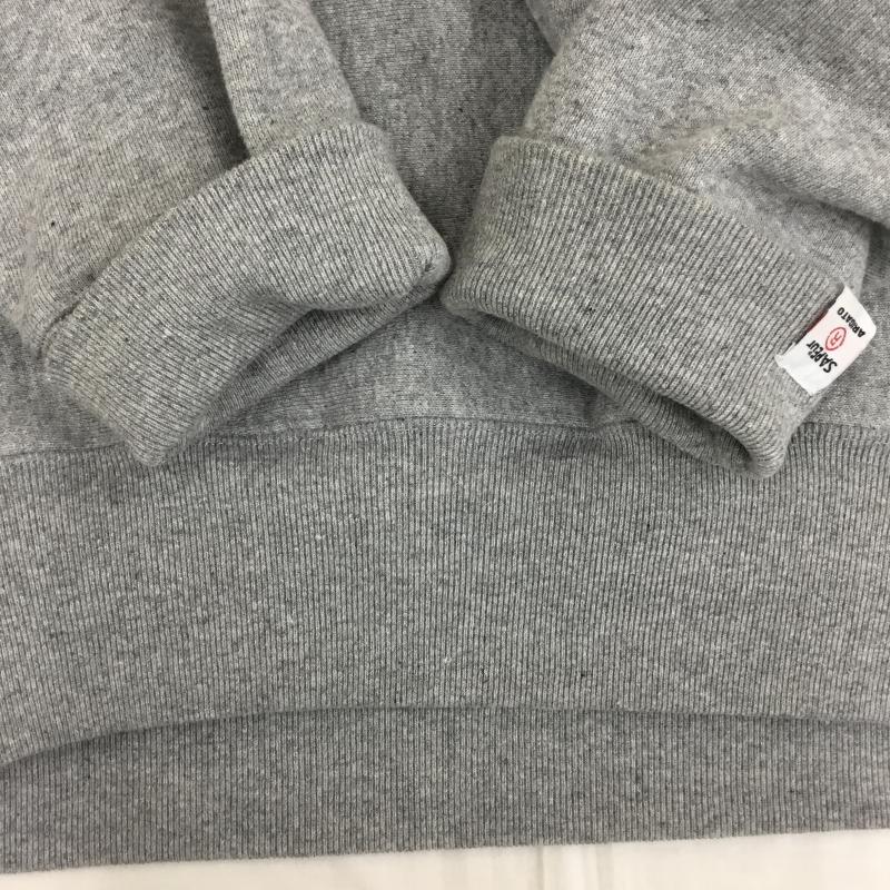 サプール SAPEur パーカー 長袖 XXL ロゴ、文字 X プリント 灰 / グレー /  メンズ USED 古着 中古 10144621