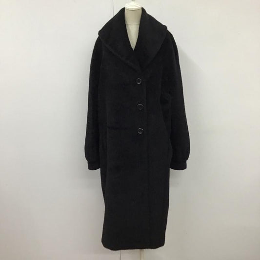 マックスマーラ MaxMara コート コート一般 ロングコート ロングジャケット カラージャケット アウター アルパカ 38 無地 黒 / ブラック /  レディース USED 古着 中古 10118014