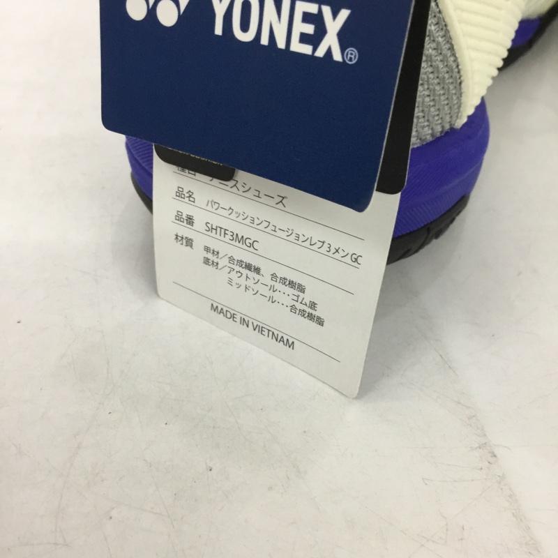 ヨネックス YONEX スニーカー スニーカー SHTF3MGC パワークッションフュージョンレブ3メンGC テニスシューズ 箱有 26cm 26.0cm ロゴ、文字 白 / ホワイト / X 黒 / ブラック / X 青 / ブルー /  メンズ USED 古着 中古 10149916