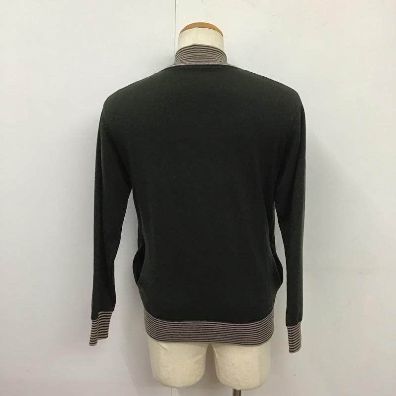 ポールスミス Paul Smith ジャケット、上着 ジャケット、ブレザー ジップアップニットジャケット スタンドカラーニットジャケット リバーシブル L 無地 カーキ / カーキ /  メンズ USED 古着 中古 10123803