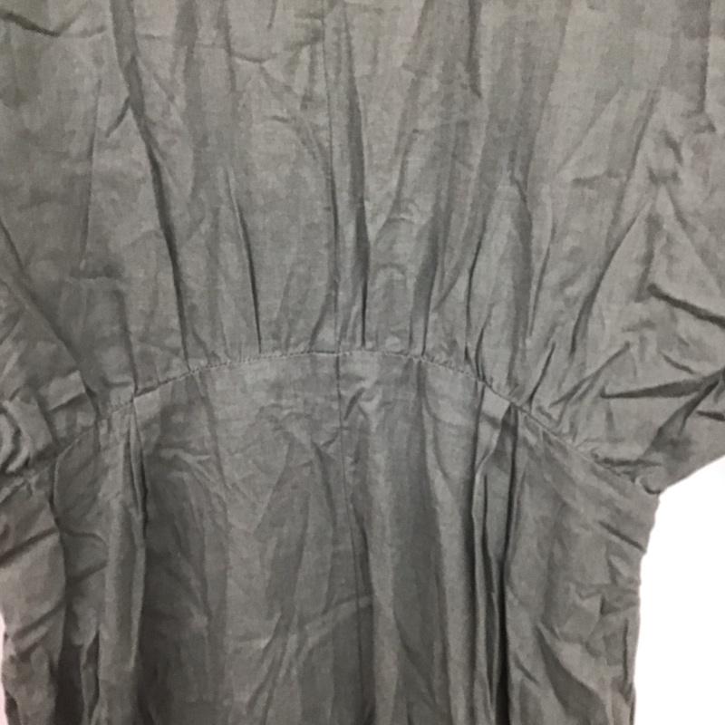 テチチ Techichi ワンピース ロングスカート 1104810 リネンレーヨン 七分袖 シャツワンピース FREE 無地 灰 / グレー /  レディース USED 古着 中古 10146493