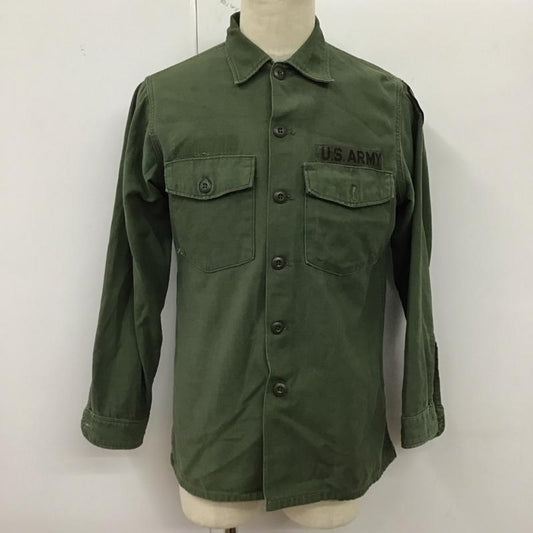 古着 USED シャツ、ブラウス 長袖 ミリタリーシャツ ロゴ、文字 カーキ / カーキ /  メンズ USED 古着 中古 10123402