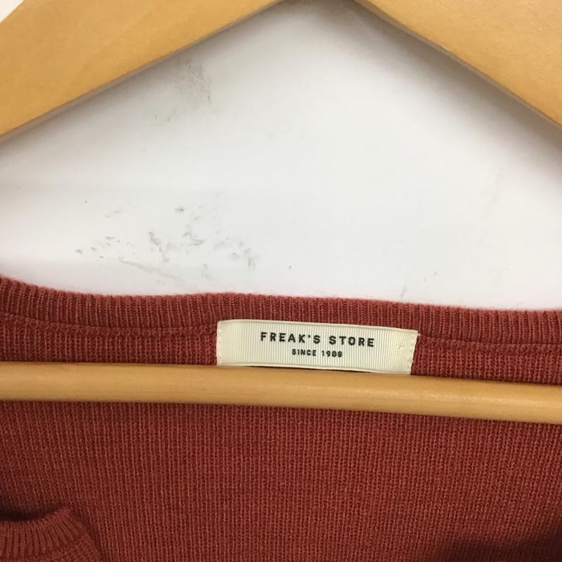 フリークスストア FREAK S STORE ニット、セーター 長袖 173-3309 ペプラムニット キーネック FREE 無地 赤 / レッド /  レディース USED 古着 中古 10119578