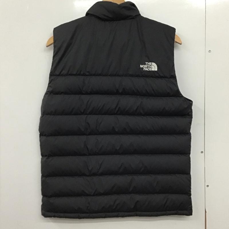 ザノースフェイス THE NORTH FACE ベスト ベスト nd52116z ダウンベスト ジップアップジャケット ノースリーブカットソー S ロゴ、文字 黒 / ブラック /  メンズ USED 古着 中古 10146964