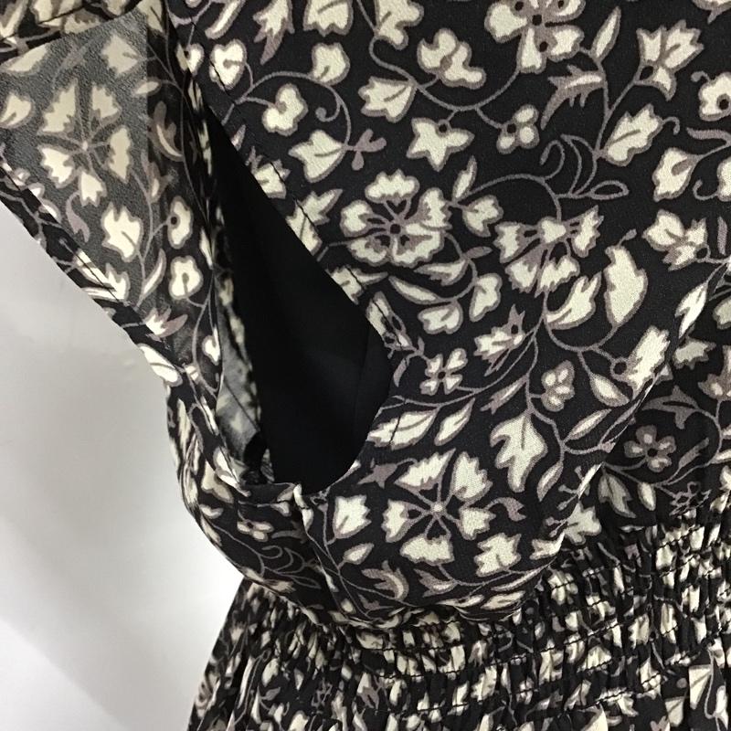 フリークスストア FREAK S STORE ワンピース ロングスカート 192-31122 ジョーゼット花柄ノースリーブワンピース ロングワンピース フレアスカート FREE 総柄 白 / ホワイト / X 黒 / ブラック /  レディース USED 古着 中古 10105942