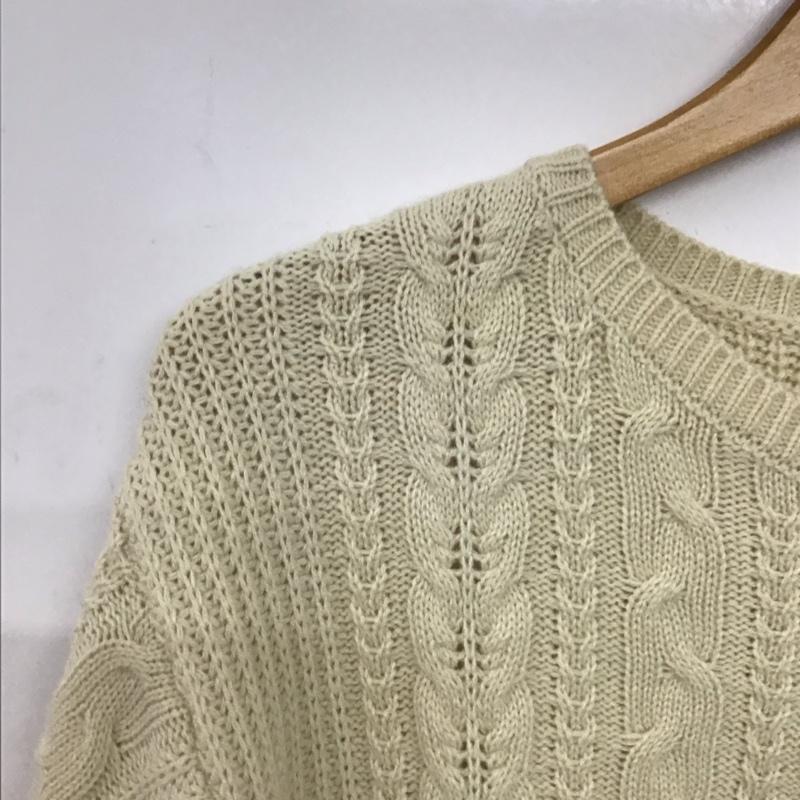 サマンサモスモス Samansa Mos2 ニット、セーター 長袖 長袖ニットカットソー クルーネック セーター FREE  アイボリー / アイボリー /  レディース USED 古着 中古 10147630