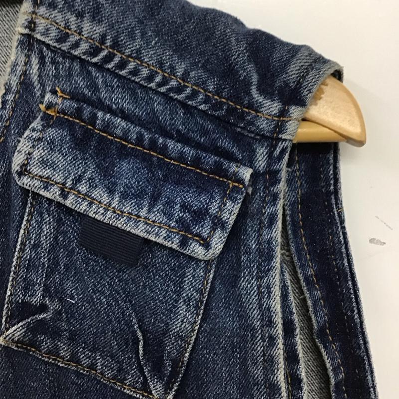 ザラ ZARA ベスト ベスト 2553/240/400 デニムベスト L 無地 インディゴ / インディゴ /  レディース USED 古着 中古 10133630
