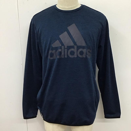 アディダス adidas トレーナー 長袖 AZ4794 スウェット ポケット付き L ロゴ、文字 紺 / ネイビー /  メンズ USED 古着 中古 10123282