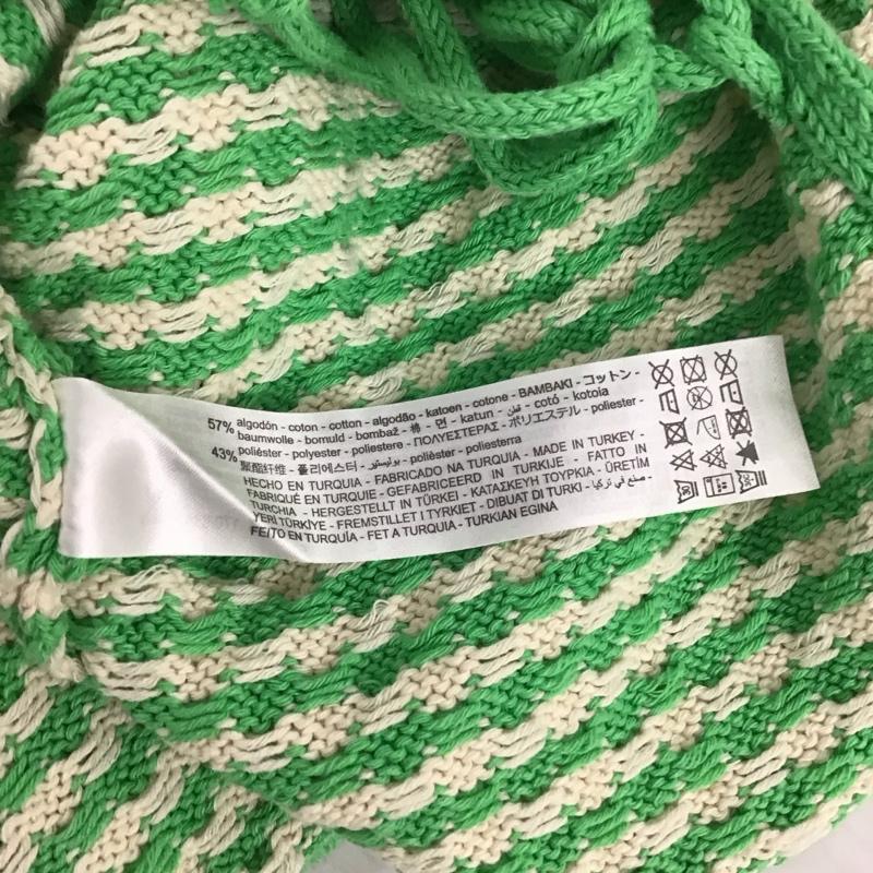 ザラ ZARA カーディガン 半袖 6771 039 098 クロップド丈 スクエアネック タグ付き M  緑 / グリーン / X アイボリー / アイボリー /  レディース USED 古着 中古 10122563