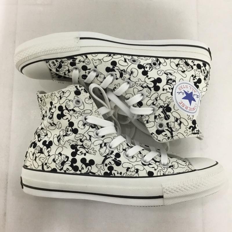 コンバース CONVERSE スニーカー スニーカー 1CK590 ALL STAR 100 ミッキーマウス Disney 24.5cm 箱有 24.5cm キャラクター 白 / ホワイト / X 黒 / ブラック /  レディース USED 古着 中古 10145587