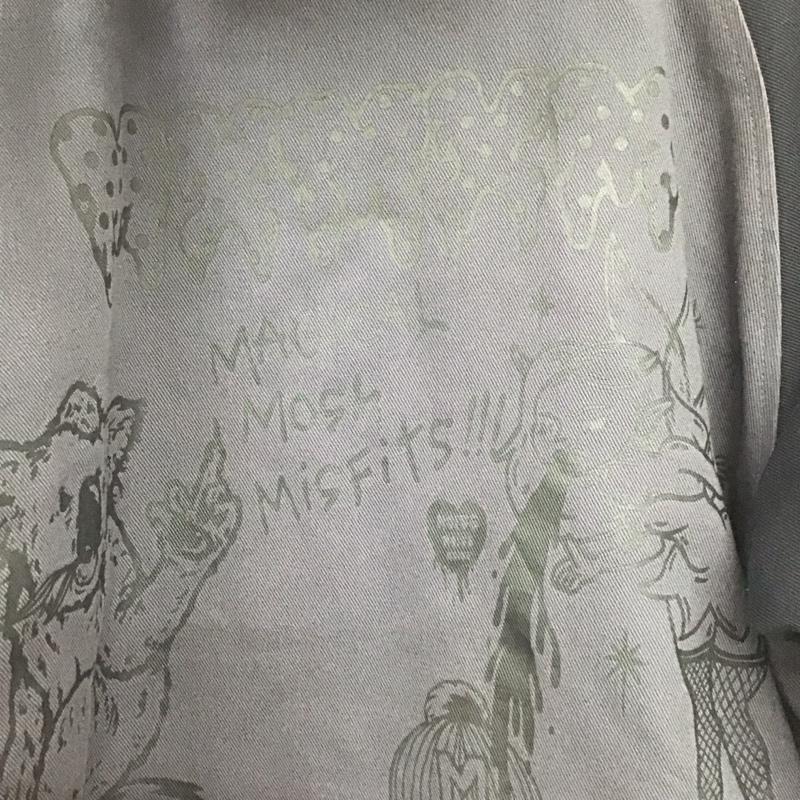 マジカルモッシュミスフィッツ MAGICAL MOSH MISFITS ジャケット、上着 ジャンパー、ブルゾン ジップアップジャケット アウター ロングジャケット L ロゴ、文字 黒 / ブラック /  メンズ USED 古着 中古 10138590
