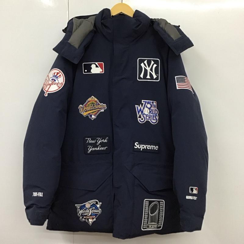 シュプリーム Supreme ジャケット、上着 ダウンジャケット 21AW GORE-TEX700-FillDownJacket ダウンジャケット ジップアップジャケット XL ロゴ、文字 紺 / ネイビー /  メンズ USED 古着 中古 10131365