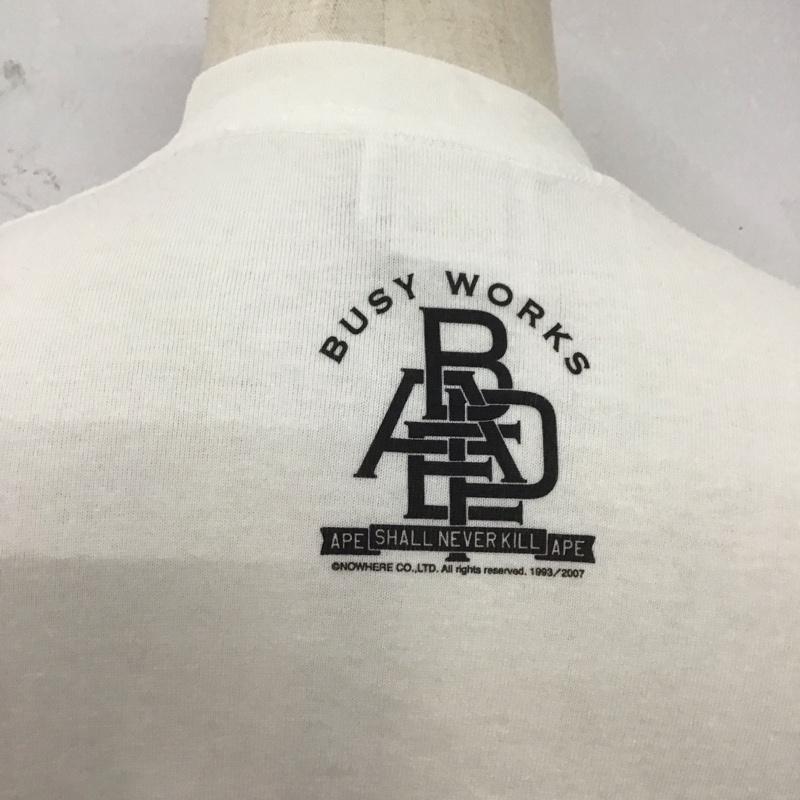 ベイプ BAPE Tシャツ 半袖 半袖カットソー プリントTシャツ クルーネックカットソー M プリント 白 / ホワイト /  メンズ USED 古着 中古 10112700
