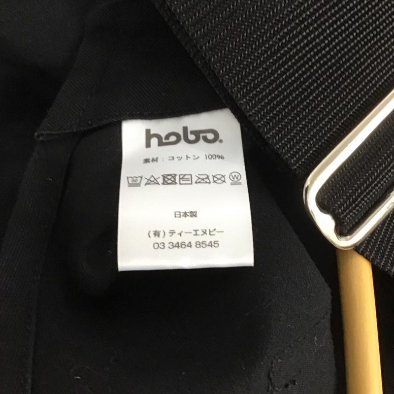 ホーボー hobo ベスト ベスト ノースリーブベスト 前ボタン ロゴ、文字 黒 / ブラック /  メンズ USED 古着 中古 10138927