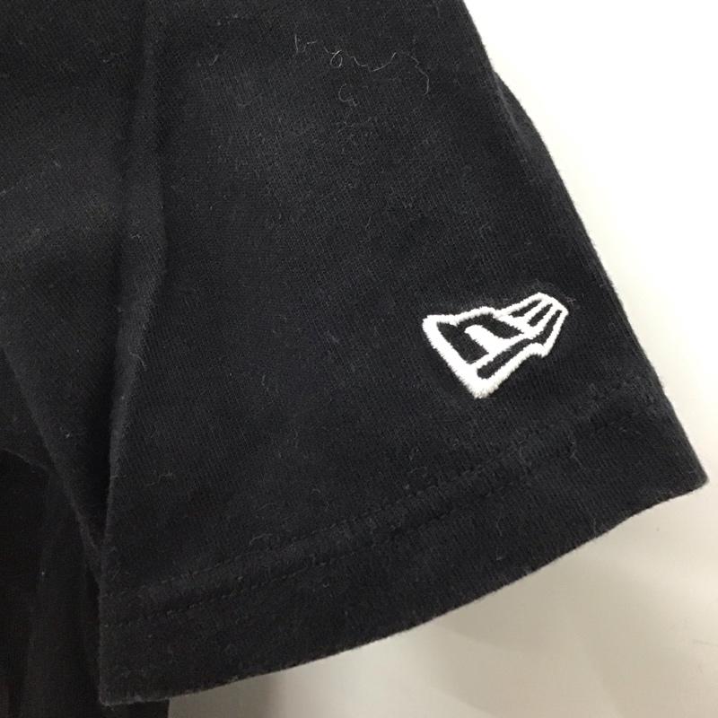 ニューエラ NEW ERA Tシャツ 半袖 ボタニカル ハイビスカス ロゴ M プリント 黒 / ブラック /  メンズ USED 古着 中古 10122879