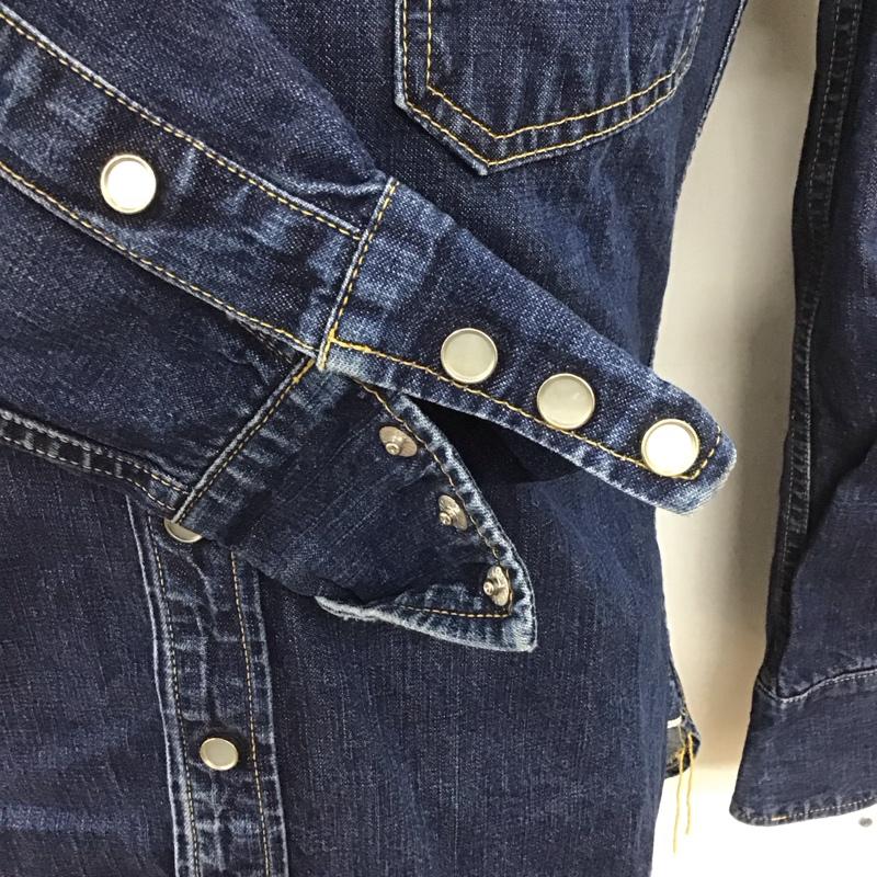 フラットヘッド The Flat Head シャツ、ブラウス 長袖 長袖シャツ デニムシャツ カラーシャツ 40 無地 インディゴ / インディゴ /  メンズ USED 古着 中古 10125971