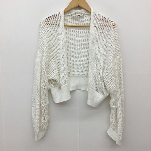 ココ ディール COCO DEAL カーディガン 長袖 2 無地 白 / ホワイト /  レディース USED 古着 中古 10135639