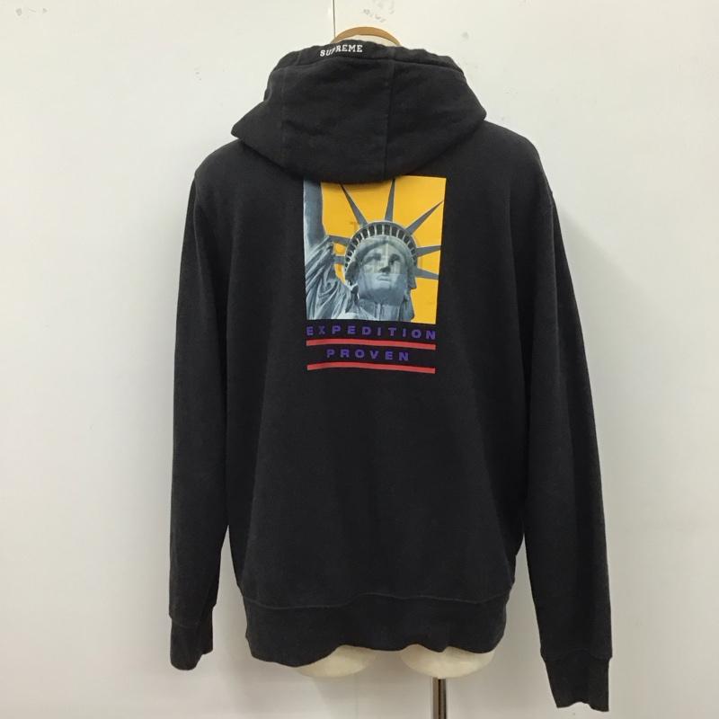 シュプリーム Supreme パーカー 長袖 19AW THENORTHFACEStatueofLibertyHoodedSweatshirt　長袖パーカー L プリント 黒 / ブラック /  メンズ USED 古着 中古 10122114