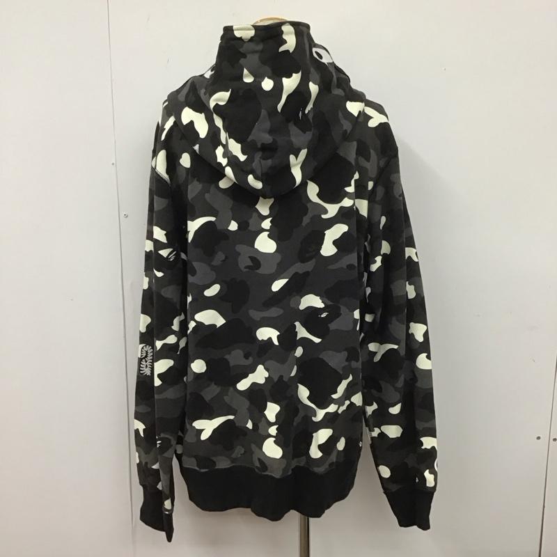 アベイシングエイプ A BATHING APE パーカー 長袖 ジップアップパーカー 長袖パーカー フード付きパーカー カモフラージュ柄・迷彩 白 / ホワイト / X 黒 / ブラック / X 灰 / グレー /  メンズ USED 古着 中古 10107440