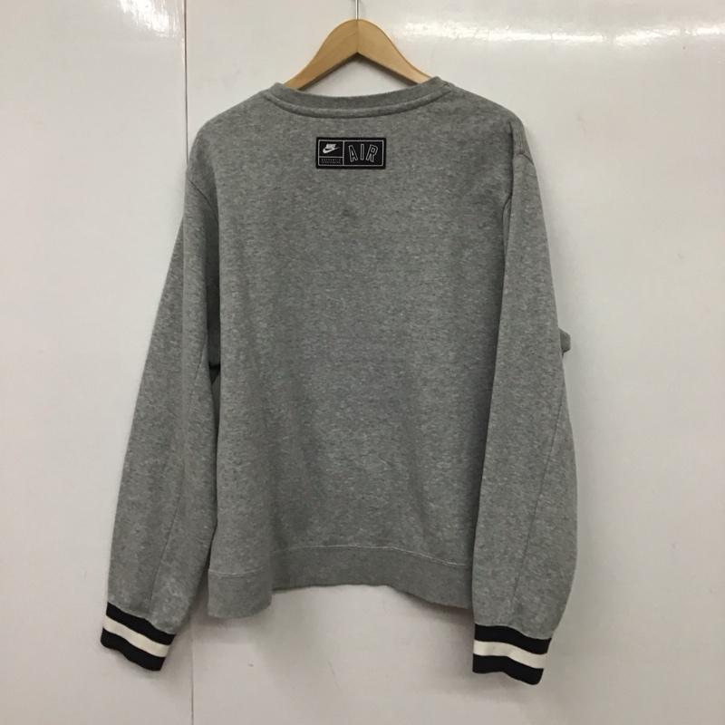ナイキ NIKE トレーナー 長袖 ar1823-063 NIKENik AirFleeceCrewSweat 長袖トレーナー プルオーバー L ロゴ、文字 灰 / グレー /  メンズ USED 古着 中古 10130645