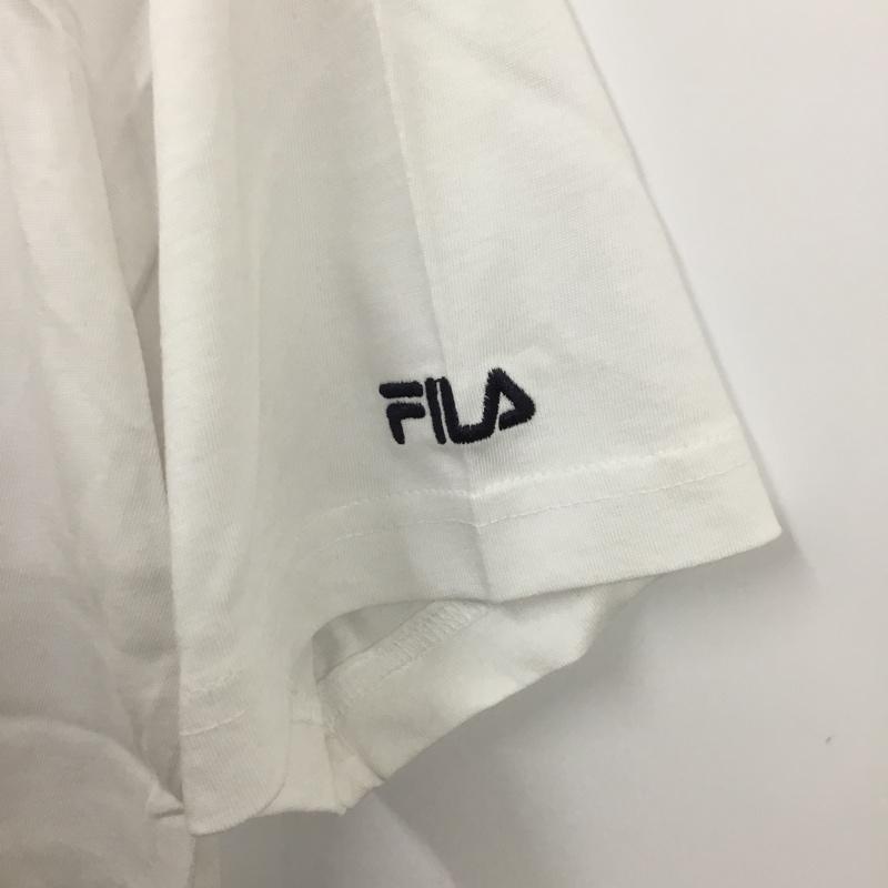 フィラ FILA Tシャツ 半袖 FH7494 クルーネック タグ付き L ロゴ、文字 白 / ホワイト /  メンズ USED 古着 中古 10133046