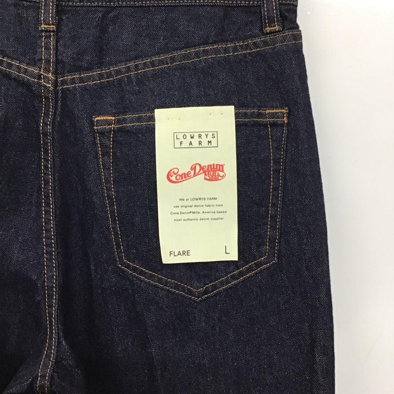 ローリーズファーム LOWRYS FARM パンツ デニム、ジーンズ フレアデニムパンツ L 無地 インディゴ / インディゴ /  レディース USED 古着 中古 10131070