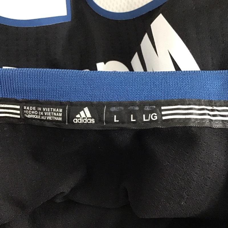 アディダス adidas カットソー 半袖 半袖カットソー Vネックカットソー スポーツウェア L ロゴ、文字 黒 / ブラック /  メンズ USED 古着 中古 10126276