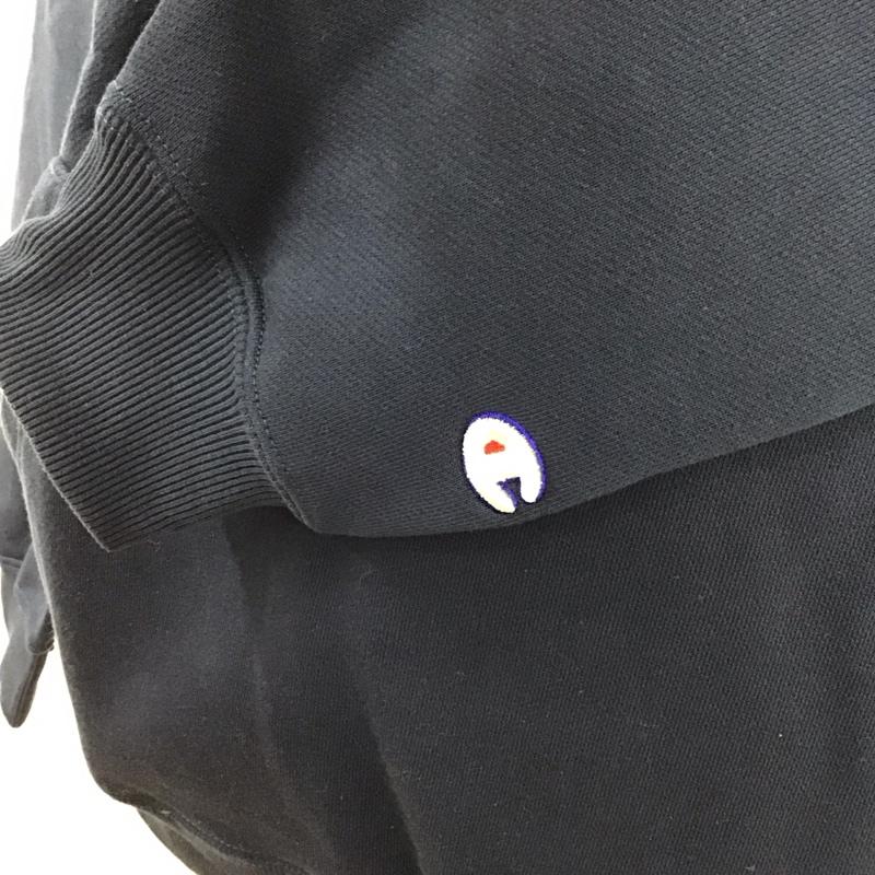 チャンピオン Champion パーカー 長袖 C3-V107 フーディー スウェット プルオーバー M ロゴ、文字 紺 / ネイビー /  メンズ USED 古着 中古 10121294