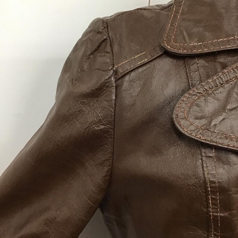 古着 USED ジャケット、上着 レザージャケット ロング丈 無地 茶 / ブラウン /  メンズ USED 古着 中古 10118342