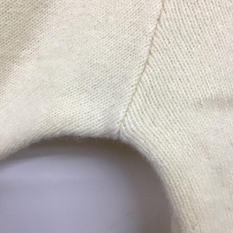 ラルフローレン RALPHLAUREN ニット、セーター 長袖 長袖ニットカットソー クルーネック セーター M ロゴ、文字 白 / ホワイト /  メンズ USED 古着 中古 10142384