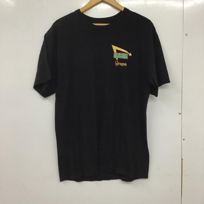 古着 USED Tシャツ 半袖 半袖カットソー プリントTシャツ クルーネックカットソー L プリント 黒 / ブラック /  メンズ USED 古着 中古 10134006