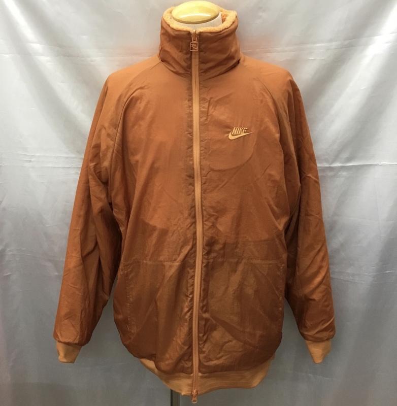ナイキ NIKE ジャケット、上着 ジャンパー、ブルゾン BQ6546-808 SWOOSH FULL ZIP JACKET リバーシブル フリース XXL ロゴ、文字 橙 / オレンジ / X 白 / ホワイト /  メンズ USED 古着 中古 10114818