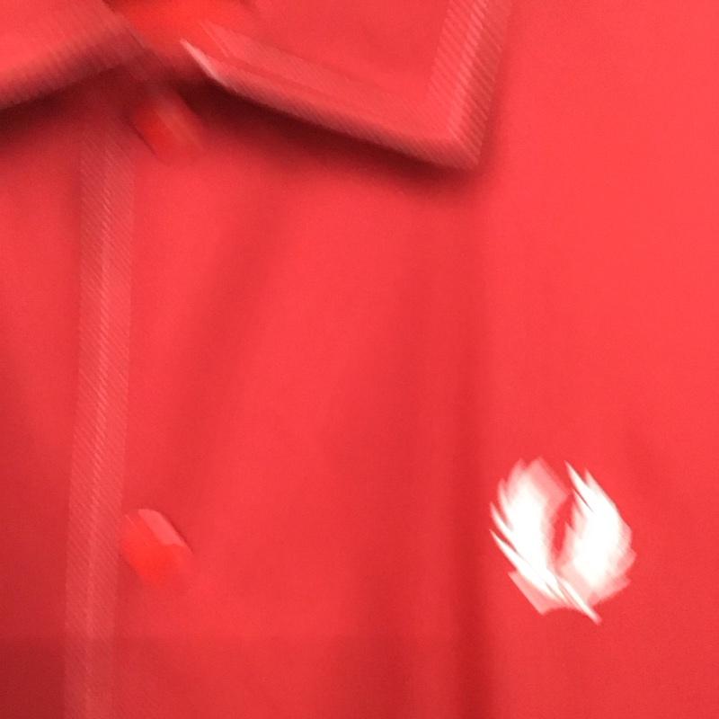 フレッドペリー FRED PERRY ジャケット、上着 ジャケット、ブレザー ジャケット アウター カラージャケット フロントボタン ロゴ、文字 赤 / レッド /  メンズ USED 古着 中古 10146700