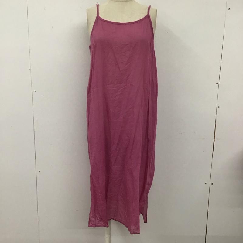 フリークスストア FREAK S STORE ワンピース ロングスカート 212-3171 スキッパー 半袖 FREE 無地 桃 / ピンク /  レディース USED 古着 中古 10107389