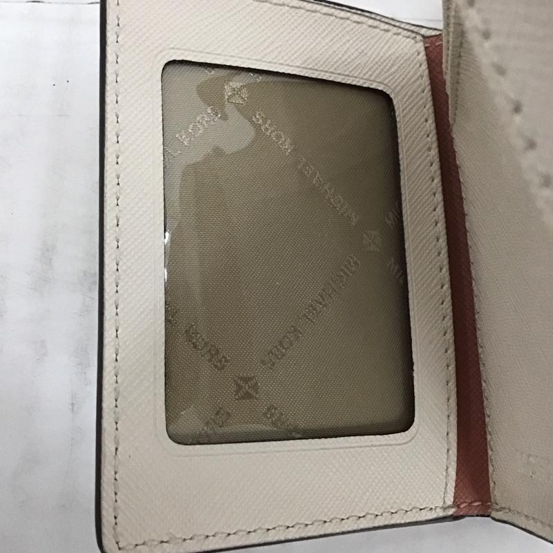 マイケルコース MICHAEL KORS 財布 コンパクト財布 35F1GTVZ5L 三つ折り財布 ロゴ、文字 桃 / ピンク /  レディース USED 古着 中古 10111521