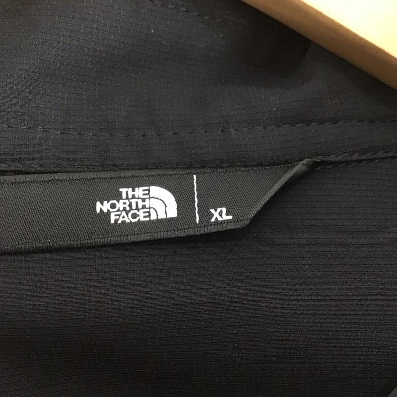 ザノースフェイス THE NORTH FACE ジャケット、上着 ジャンパー、ブルゾン ジップアップジャケットパーカー アウター XL ロゴ、文字 黒 / ブラック /  メンズ USED 古着 中古 10141686