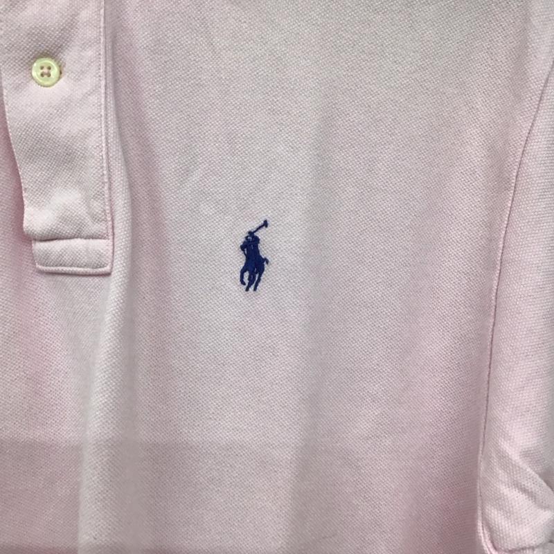 ポロバイラルフローレン Polo by RALPH LAUREN ポロシャツ 半袖 半袖 L ロゴ、文字 桃 / ピンク /  メンズ USED 古着 中古 10141471