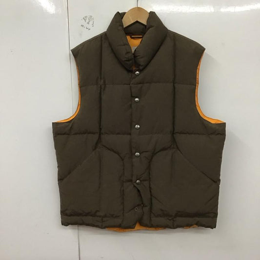 シェラデザイン SIERRA DESIGNS ベスト ベスト ダウンベスト ノースリーブ 前ボタン L 無地 カーキ / カーキ /  メンズ USED 古着 中古 10129565