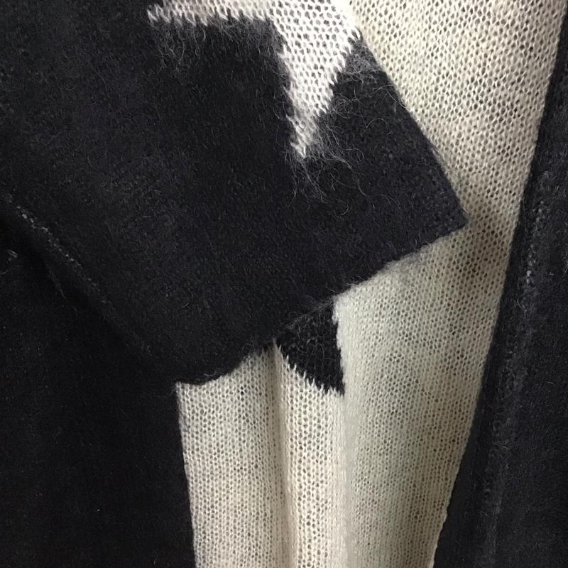 ミラオーウェン Mila Owen カーディガン 長袖 長袖ニットカーディガン 前開ニット ロングカーディガン 0 ロゴ、文字 黒 / ブラック /  レディース USED 古着 中古 10142454