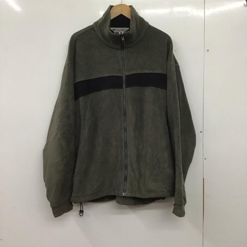 コロンビア Columbia ジャケット、上着 ジャンパー、ブルゾン ジップアップフリースジャケット アウター 長袖ジャケット XL 無地 灰 / グレー /  メンズ USED 古着 中古 10140107