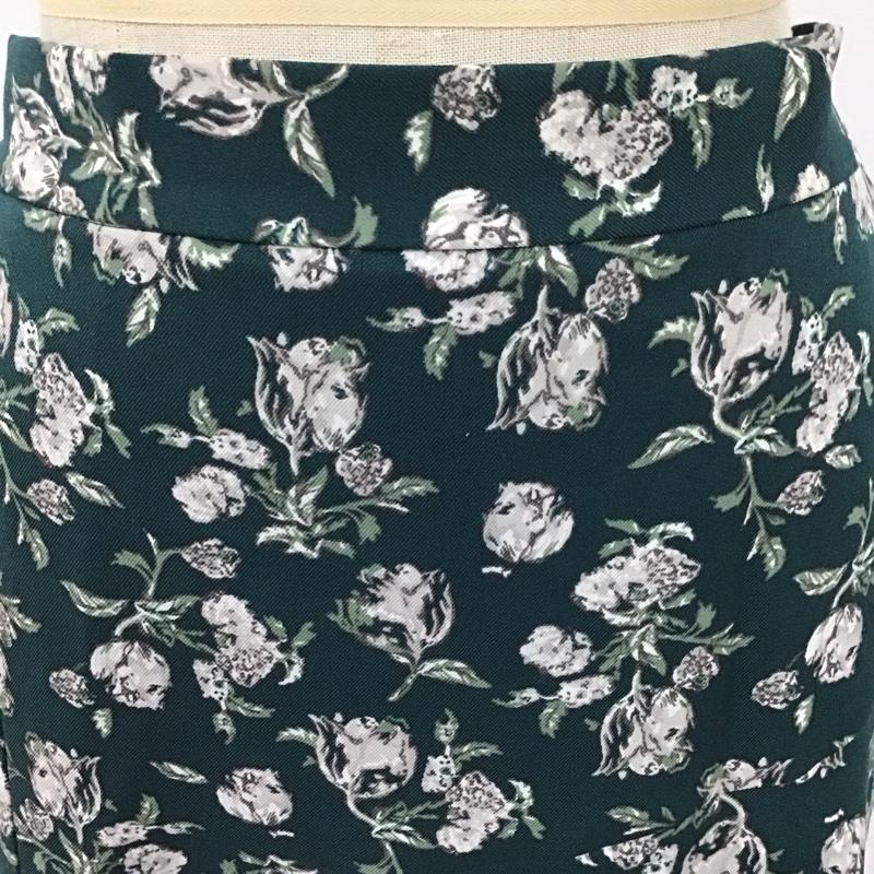 アズールバイマウジー AZUL BY MOUSSY スカート ロングスカート 250DAH31-037H FLOWER PATTERN SIDE SLIT SKIRT S 花柄 緑 / グリーン /  レディース USED 古着 中古 10114082